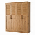 Armario de madera de roble con persianas 200x220x60 cm