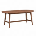 Mesa de comedor ovalada de madera de nogal 180x90x75 cm