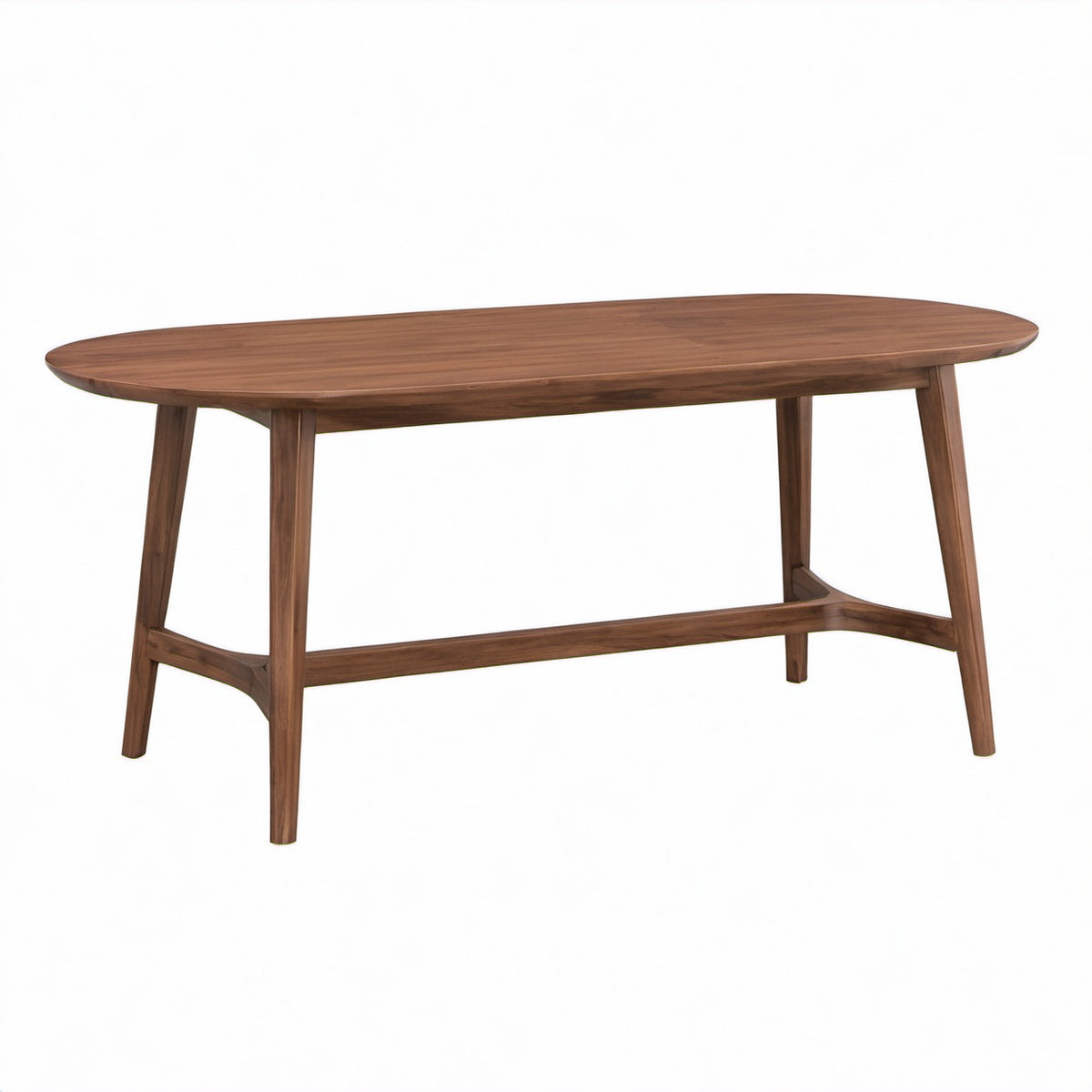 Mesa de comedor ovalada de madera de nogal 180x90x75 cm